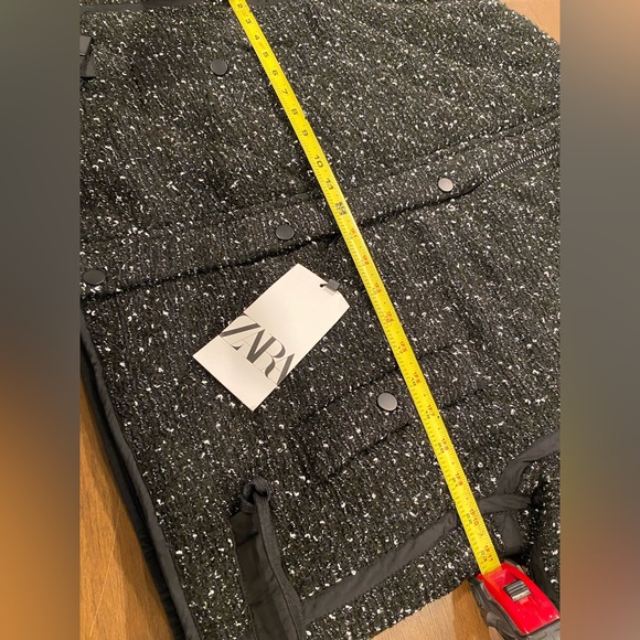 Zara Glitzer Oversized Jacket Black Size XS - Picture 9 of 12